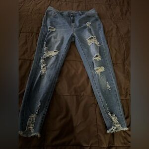 Distressed jeans